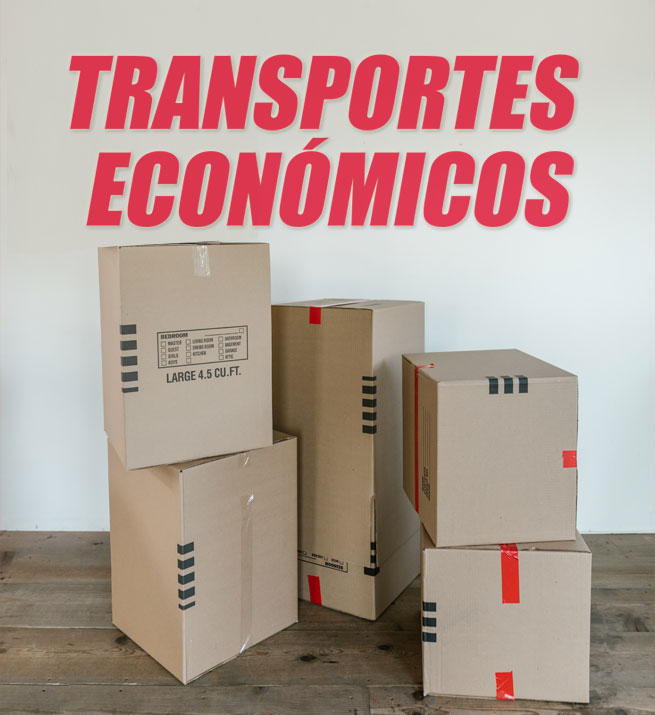 Cajas apiladas. Transportes Económicos